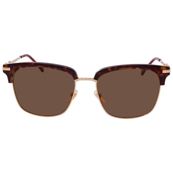 NEW Gucci Brown Rectangular Men's Sunglasses - Picture 2 of 4